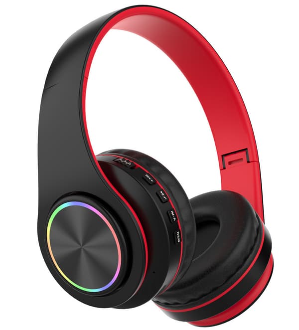 Trådløse hovedtelefoner B39UV Bluetooth 5.0 20x8x18 Cm.(sort rød)