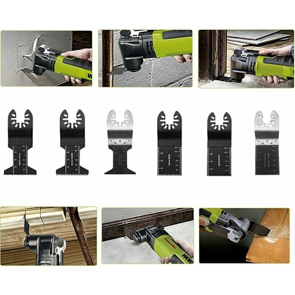 Sæt med 20 træ/bimetal universal multi-værktøj oscillerende Quick Release savklinger oscillerende værktøj