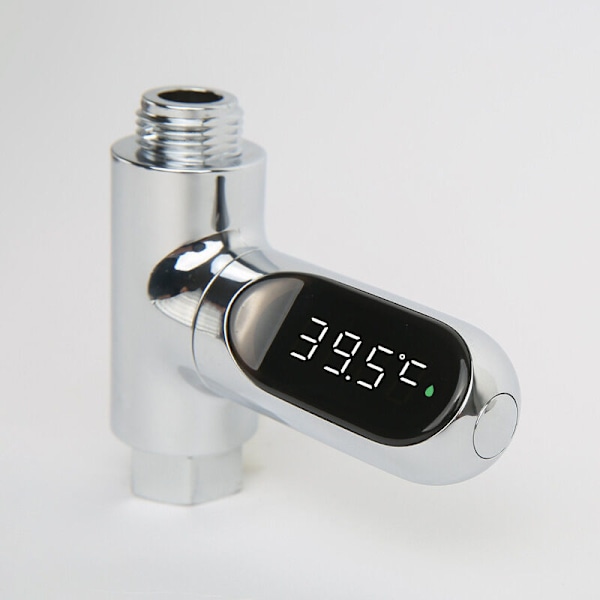 LED brusebadstermometer, Phe digitalt termometer 0-100 ° C, med 360 ° roterende termometer, LED vandmåler, brusevandstermometer til ældre barn