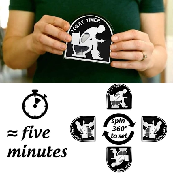 Toalett Timglas, 5 Minuters Timglas, Badrumstimer, Roliga Tryck, Trendig Dekompression Dekoration, Kreativ Man Timer, Födelsedagspresent