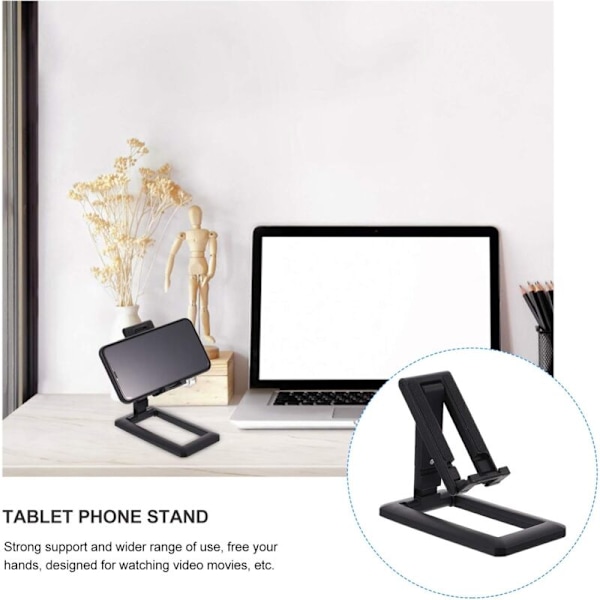 Laptopstöd 1 Vikbart stöd för mobiltelefon, teleskopisk läshylla, justerbart plastbord för laptop
