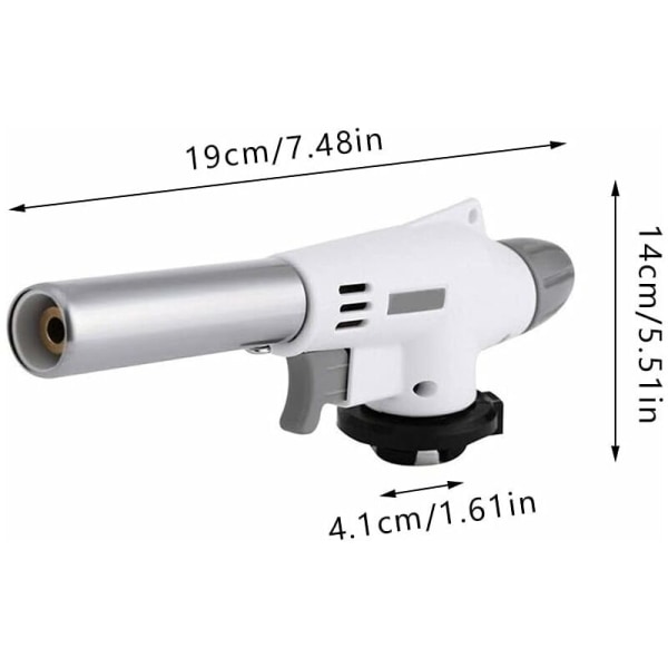 Butanbrænder, køkkenlighter med sikkerhedslås, brænderbrænder, flammepistol, gasbrænderlighter, køkkentorches (butangas ikke inkluderet)