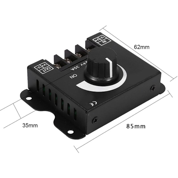 12V, LED-valaistus LED-valonsäädin LED-kytkin Manuaalinen käyttö 12V-24V 30A Kirkkauden säätö ja värilämpötila nauhojen käyttöön