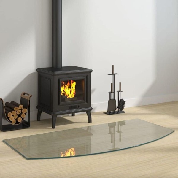 Glas Pejseplade, Pejsemåtte Brandbeskyttelsesplade Glas Pejseplade 120x60 cm