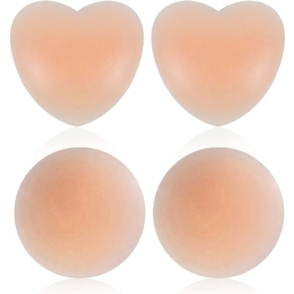 Genanvendelige brystvorter - selvklæbende silikone brystvorter, inv
