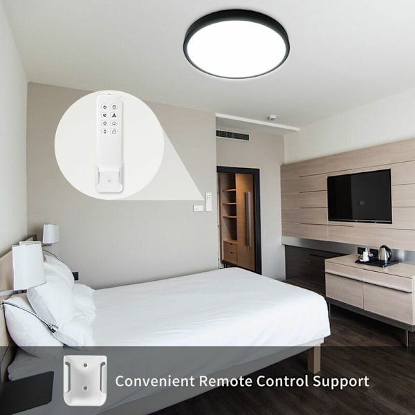 Anten 24W Rund LED-taklampe Dimbar LED med fjernkontroll 3000-6500K