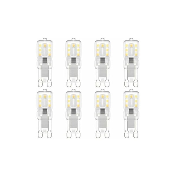 G9 LED pære, G9 LED 220V Hvid Neutral 4000K 3W Halogen Ækvivalent 30W Halogen Lys 8-pak