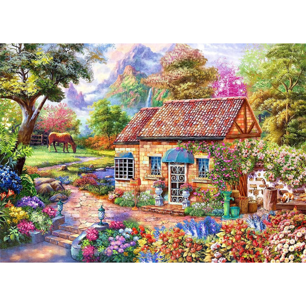 Voksen puslespil 1000 brikker | Feriehus | 1000 Piece Jigsaw Educational Game Home Decor Jigsaw Puzzle.