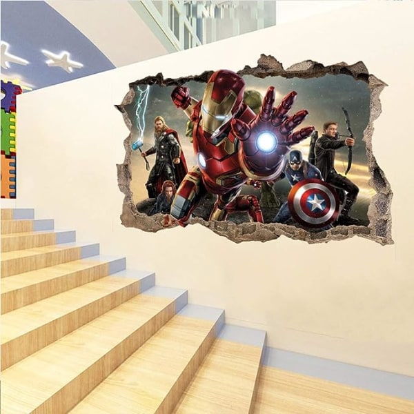 Avengers Iron Man 3D-klistremerker Iron Man veggklistremer Marvel Iron Man karakterklistremer