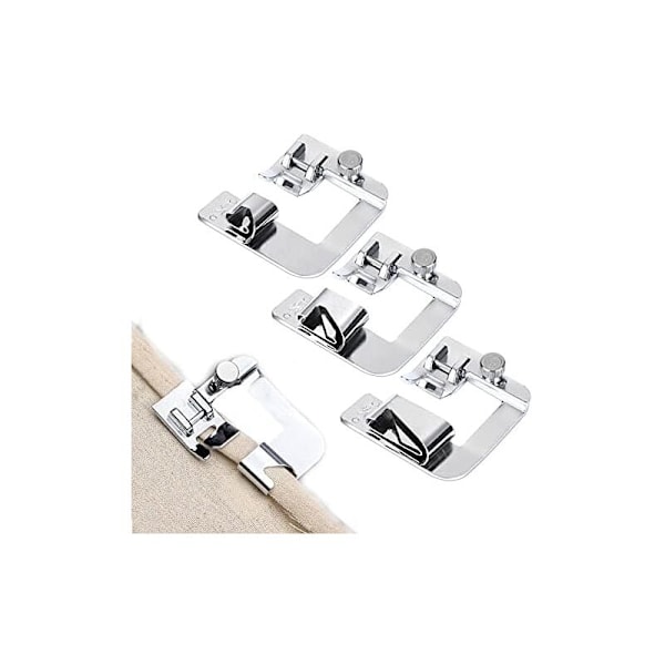Symaskinsfot-Biche 3 Storlekar Fotkit för rullfållsmaskin, passar de flesta symaskiner med låg skaftadapter (4/8, 6/8, 8/8)