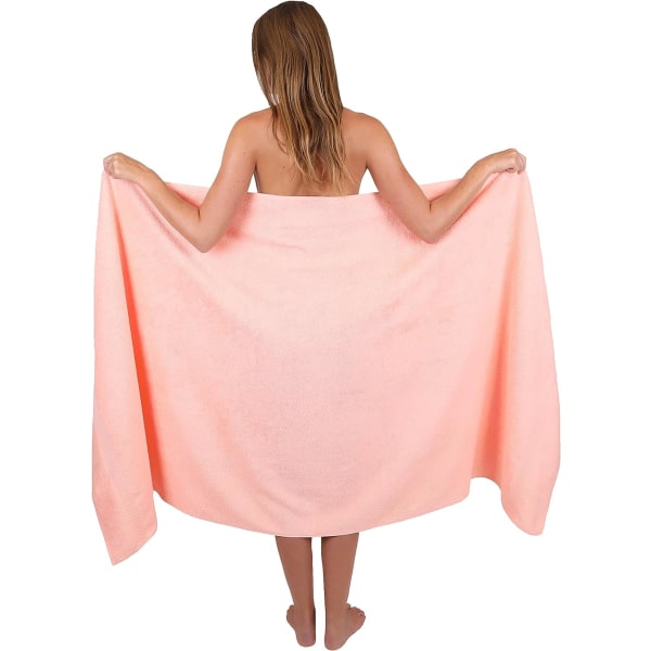 XXL badehåndklæde 100% koralfleece 150x90cm pink