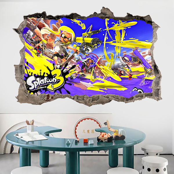 Tegneserie anime kriger 3D vægklistermærke dreng soveværelse sengetid layout selvklæbende værelse plakat 40*60 cm