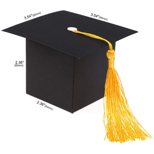 30 Hvite Graduerings Caps Emballasje Bokser, Gaveesker, Papp G