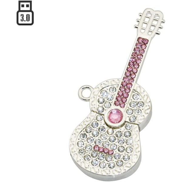 8 GB metallgitarr USB-minne (silver), modell 3.0 USB-minne, datalagring tumminne minnespinne