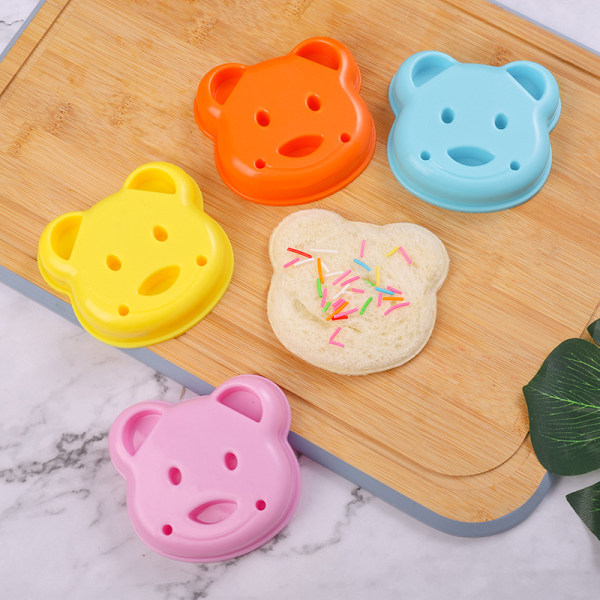 4pcs Bear Sandwich Mold, Cutter Tool for Bread, Fruits, Vegetable