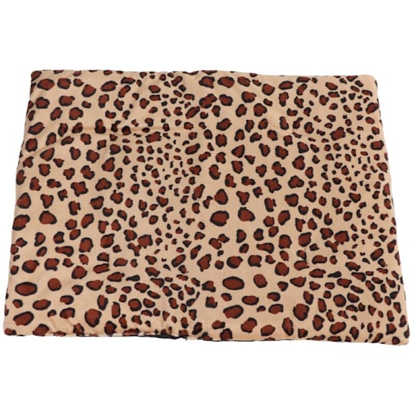 Foldbar vaskbar varmepude med 3 justerbare temperaturer med USB-opladning til kæledyr, katte varmepude, leopardprint