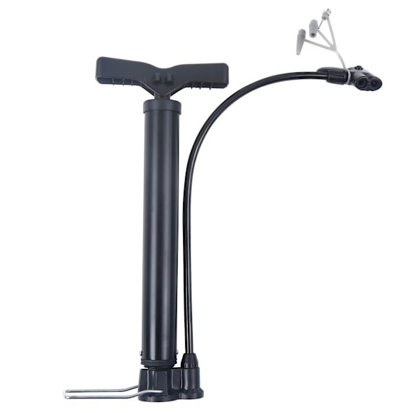 Högtryckscykelpump (32*13cm), 120 PSI bärbar cykelpump i aluminiumlegering, lämplig för Presta- och Shrader-ventiler.