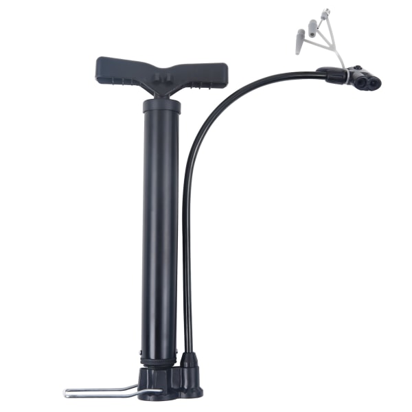Højtryks cykelpumpe (32*13cm), 120 PSI bærbar cykel luftpumpe i aluminiumlegering, egnet til Presta og Shrader ventiler.