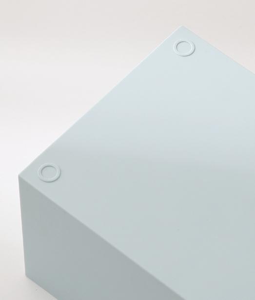 Blå förvaringslåda i plast för kosmetika små föremål blå L.24,5 x B.12 x H.9 cm