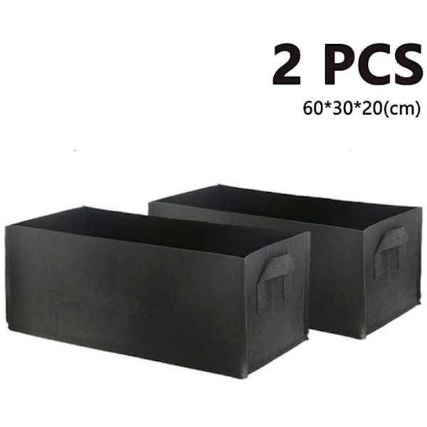 Planteringspåse 2-pack non-woven planteringssäck med handtag för potatis, tomater och jordgubbar, stil 1