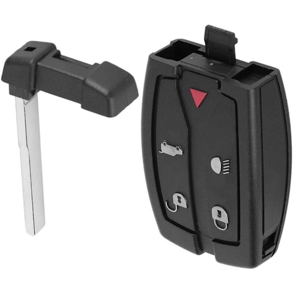 Fodral för nyckelavstånd från bil, fodral för smart nyckelfodral FOB-skal Abs bil 4 knappar för Freelander 2, svart