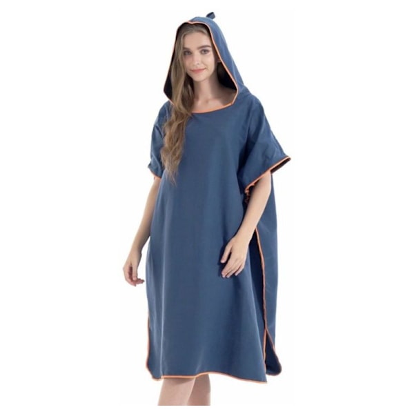 Badekåbe Absorberende Kåbe med Hurtig Dobbeltsidet Mikrofiber i Banger-Bleu Marine, 80105cm, 1 stk