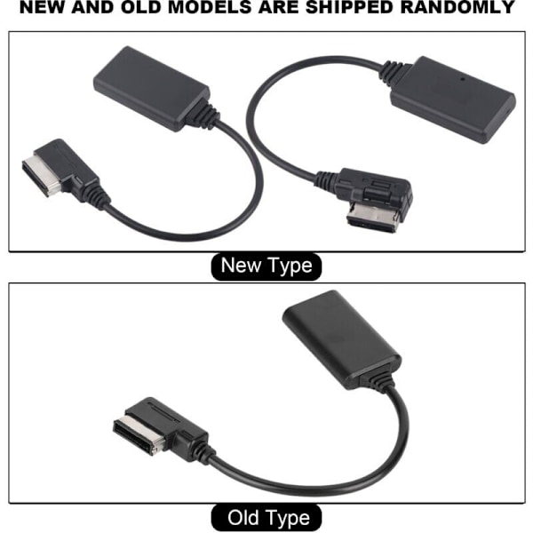 Bluetooth 5.0 Aux Adapter Musik Interface Adapter o Bluetooth Kabel til Fit for AMI MMI MDI A1/A3/A4/A5/A6/A7/A8/Q3/Q5/Q7RS4/RS5/RS6/RS7/RS7