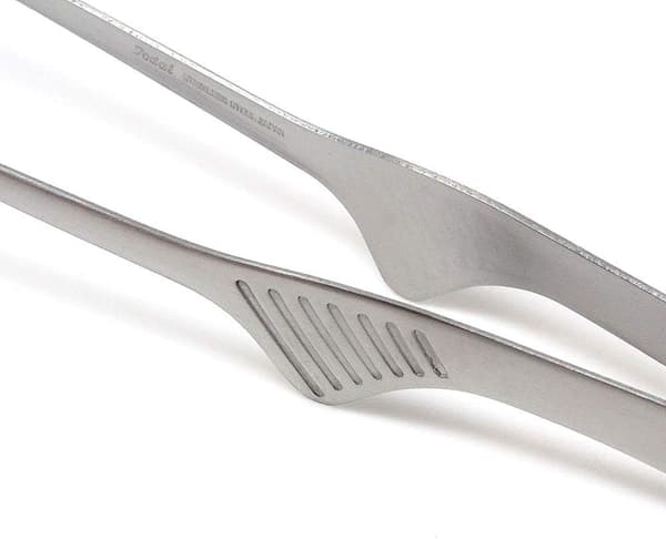 9,4\" rustfritt stål sklisikre grill- og grilltenger sølv