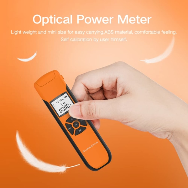 Mini optisk fibermätare, lätt bärbar optisk effektmätning Hög noggrannhet Laddningsbar optisk effektmätning 7 våglängder