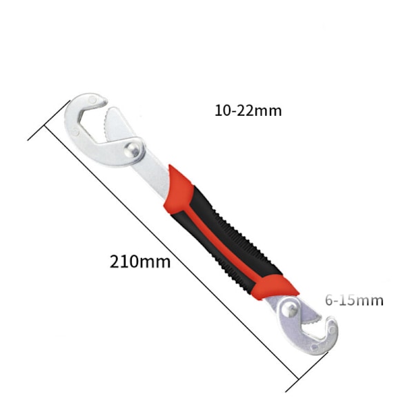 2 Universaalia Säädettävää Kynsiavaimet Muttereiden Kiristämiseen ja Löysäämiseen 10-32mm: 2 Universaalia Pyöränmutteriavainta