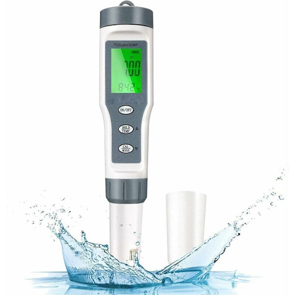 Vattenkvalitetstestare, pH-mätare för vatten, pH-testare för akvarium, LCD PH-pooltest, TDS-vattenkvalitetstestare för dricksvatten, hydroponik, simbassänger