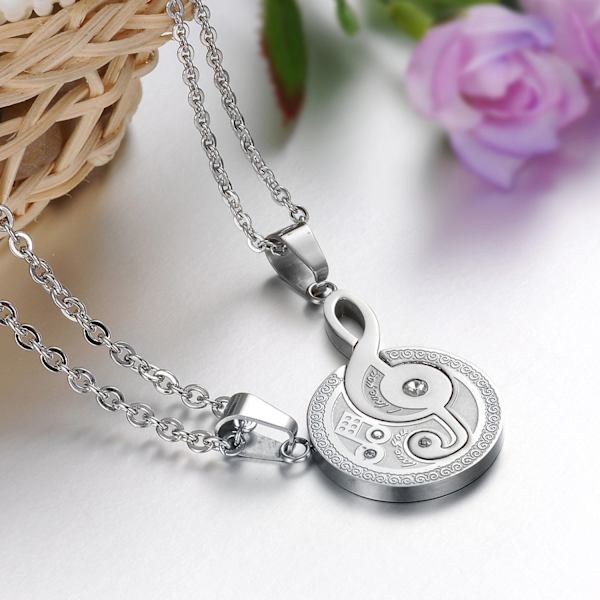 Yaadannoo muuziqaa puzzle sibiilaa hin goggogne dhiiraa fi dubartoota walsimsiisuu set pendant necklace