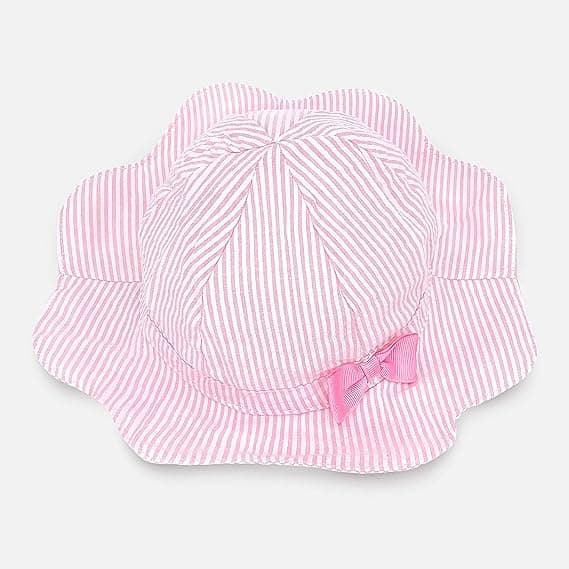 Pink blød bomuld bredskygget sommer solhat