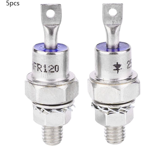 Set med 5 par återhämtningsdioder 25hfr 25HF 25A 1200V baserade på fram/bak polaritet järn