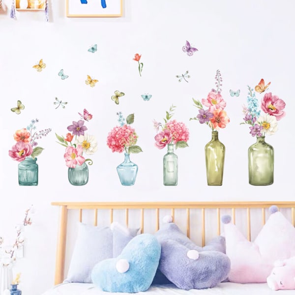 Fönsterdekaler Blommor Vår Fönsterdekal Fönsterblommor Elektrostatisk Antikollisions Elektrostatisk Dekoration För Vår Sommar Dekaler