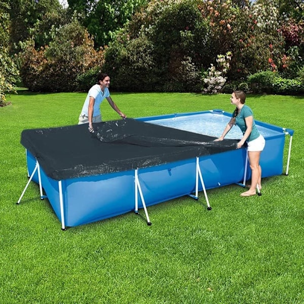 Skyddande överdrag för pooler, 259 170cm Rund pool, Vintertäckning för ovanjordspool, hopfällbart och vattentätt poolskydd med vatten