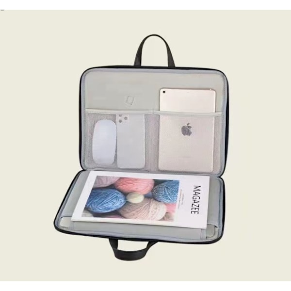 15 tommers malt laptopveske, crossbody skuldertaske for nettbrett