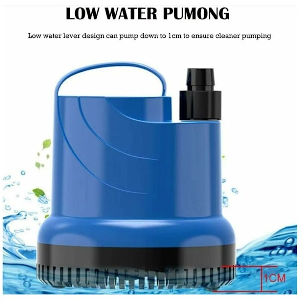 Mini dränkbar pump 2500 l/h 40w 230V utloppshöjd 2,3 m kabel