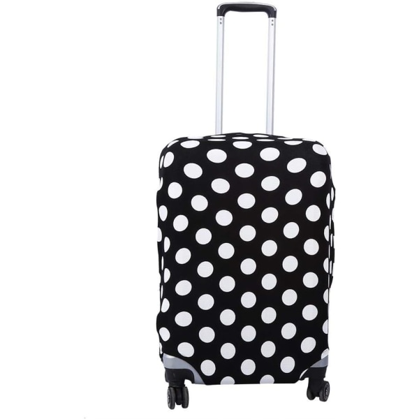 Matkalaukun suoja - 3 kokoa ja 3 kuviota joustava cover matkalaukulle (18"-22") - mustavalkoisia pisteitä