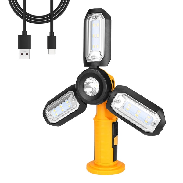 Multifunksjonell innebygd batteri USB oppladbar arbeidslampe