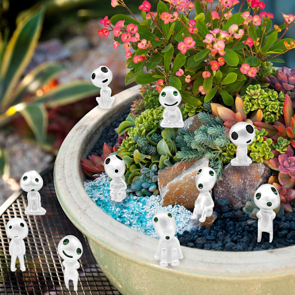 10 stk Halloween Alien Spøgelse Mikrolandskab Ornament Have Sæt
