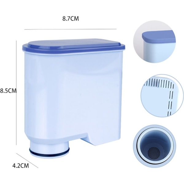 2 stk. Ekstra vannfilter - Kompatibelt med Philips Aquaclean anti-kalk filtre CA6903/10, CA6903/22, CA6903 - Reduserer kalkinnholdet i vann