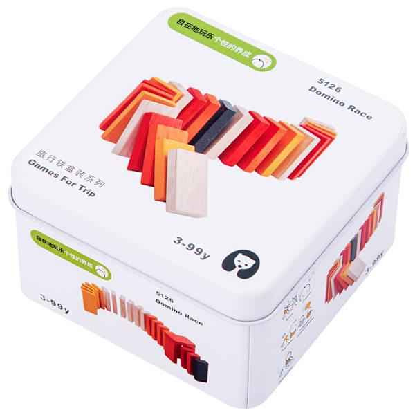 Mönsterblock Pussel Montessori Leksak Staplingsleksak för Småbarn Barn Pojkar Flickor 3 År och Uppåt (Domino)