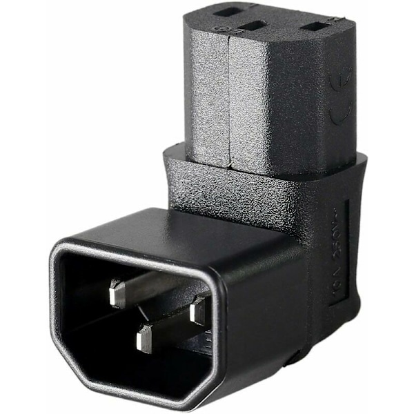 AC-adapter IEC C14 till C13 / Pdu-kontakt TV LCD med 90 graders väggmontering