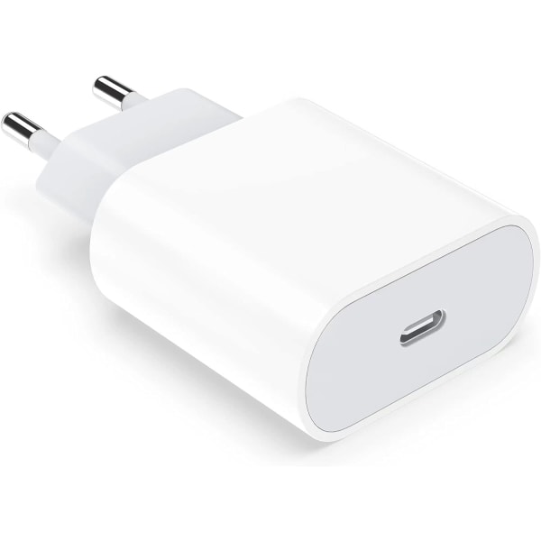 20W USB C-adapter Hurtigplugg Vegglader for iPhone 14/14 Pro/14 Pro Max/14 Plus/13/12/11/SE 2020/X/XS/XR, Pad Pro, Airpods, Pixel, USBC Type C Vegg