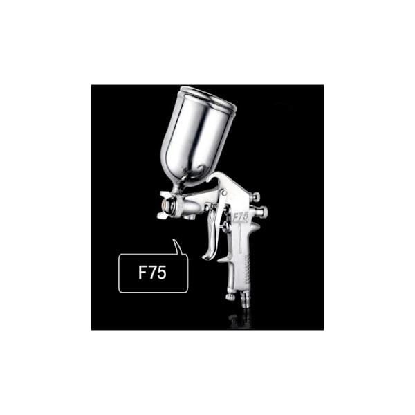 Målningspistol, tryckluftspistol F-75 1,5 mm munstycksspets med 400 ml kopp, gravitationsmatning för färg