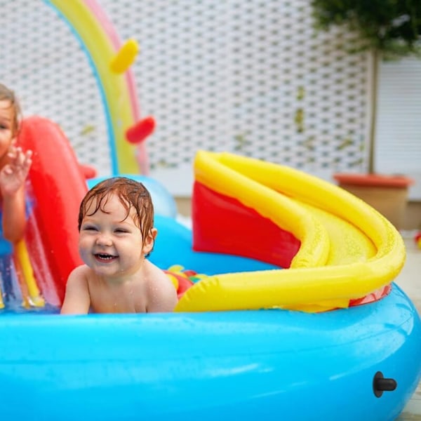 (Svart) Set med 4 reservpluggar för Summer Swimming Parts Pool