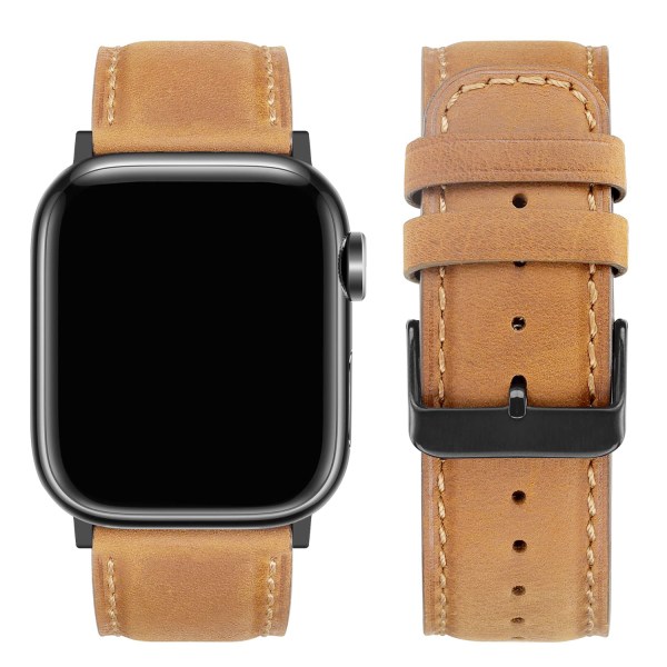 Kompatibel med Apple Watch rem - ljusbrun, 49 mm 45 mm 44 mm 4