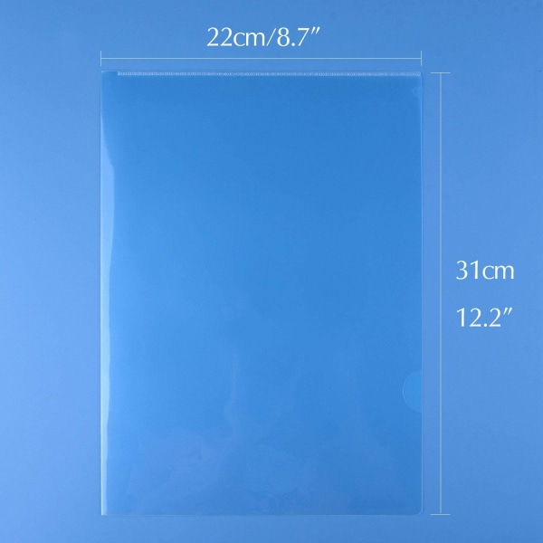 60 Pcs A4 Clear Plastic File Folders A4 Cut Flush Wallets