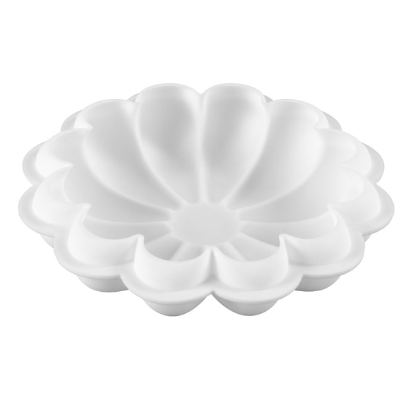 Enkelt hul solsikke silikone kageform (hvid), kage bageform, non-stick hurtig udløsning, bageform til mousse kager